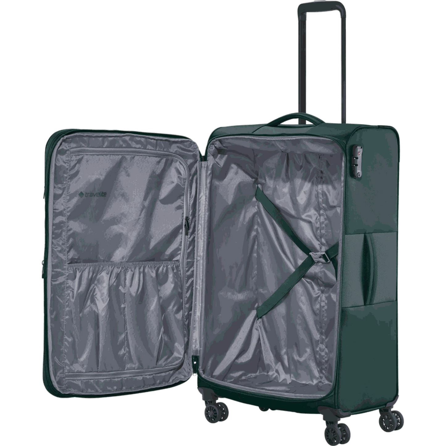 Travelite Croatia 4-Rollen-Trolley L 77 cm -Tannengrün KOFFER-PLUS.COM