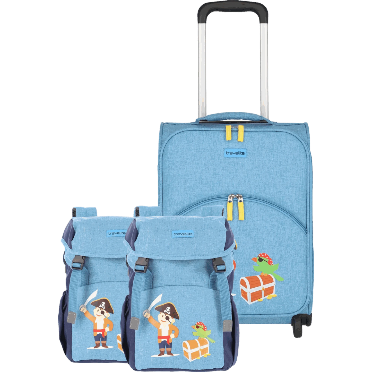 Travelite Youngster Reiseset 2tlg. Kinderkoffer und Rucksack -Pirat KOFFER-PLUS.COM