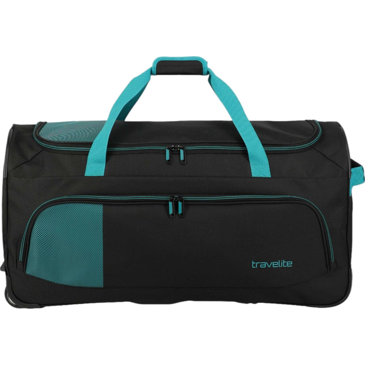 Travelite Basics Fresh Rollenreisetasche 71 cm -schwarz/petrol