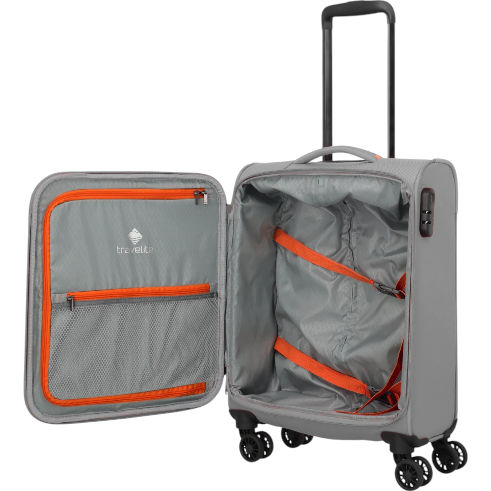 Travelite Umbria 4-Rollen-Kabinentrolly S 55 cm -Smoky Grey KOFFER-PLUS.COM
