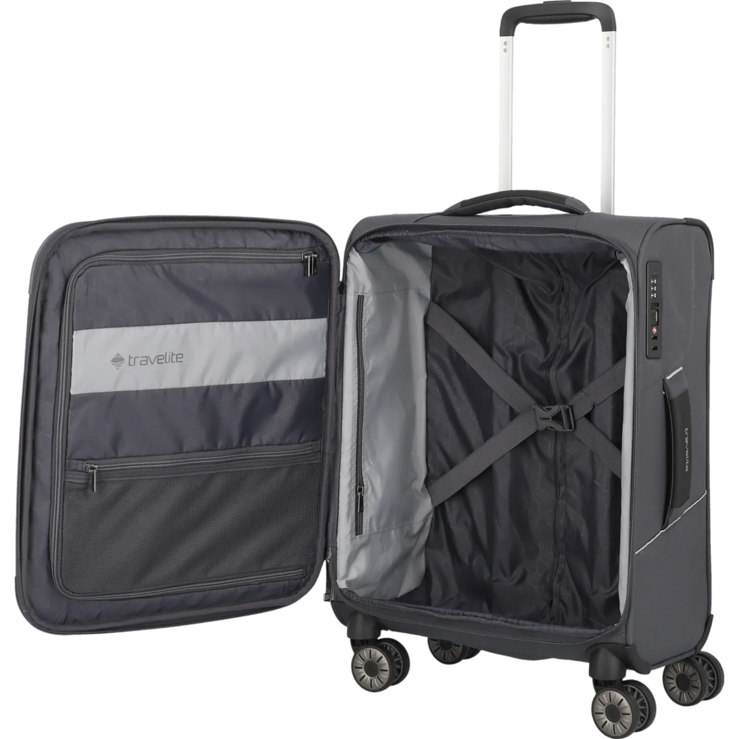 Travelite Skaii 4-Rollen Kabinentrolley S 55 cm -Gipfelgrau KOFFER-PLUS.COM