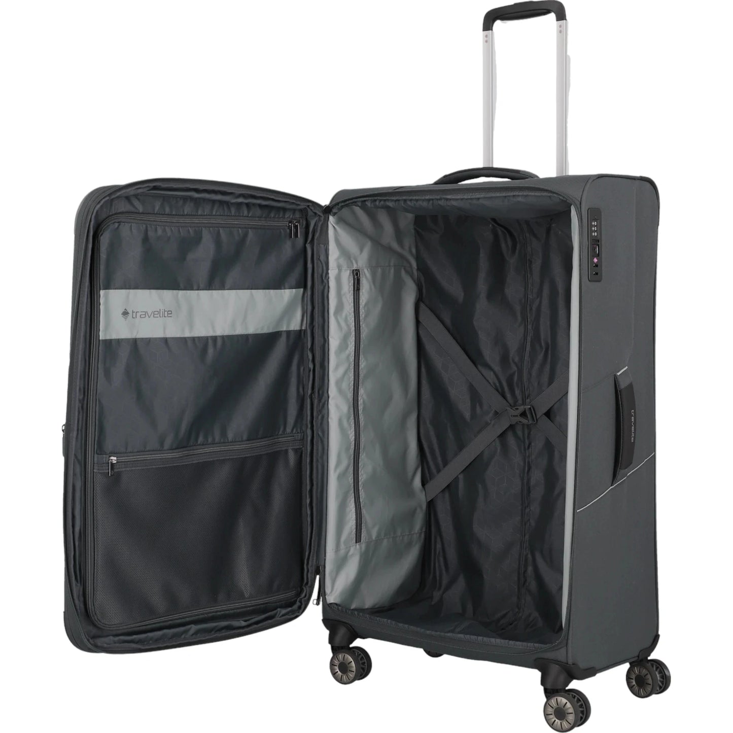 Travelite Skaii 4-Rollen Trolley L 78 cm -Gipfelgrau KOFFER-PLUS.COM