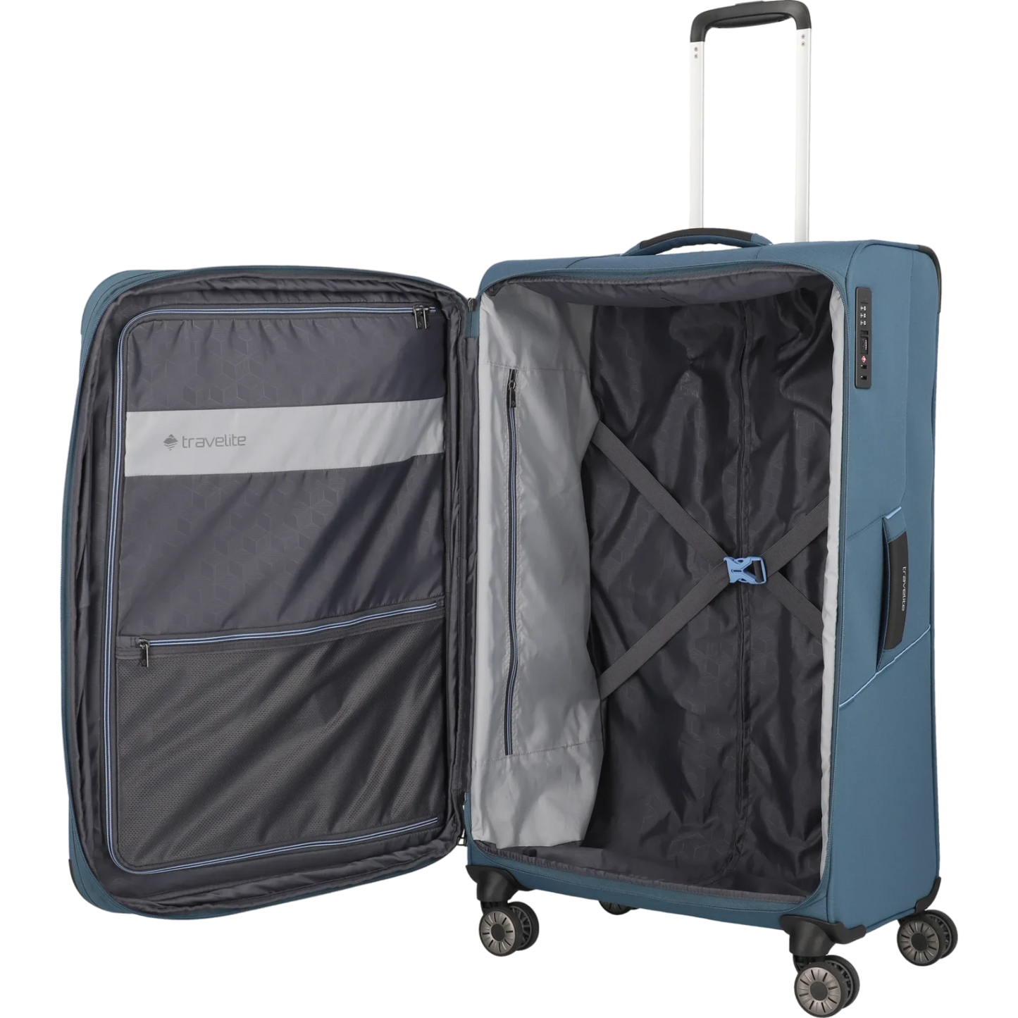 Travelite Skaii 4-Rollen Trolley L 78 cm -Panoramablau KOFFER-PLUS.COM