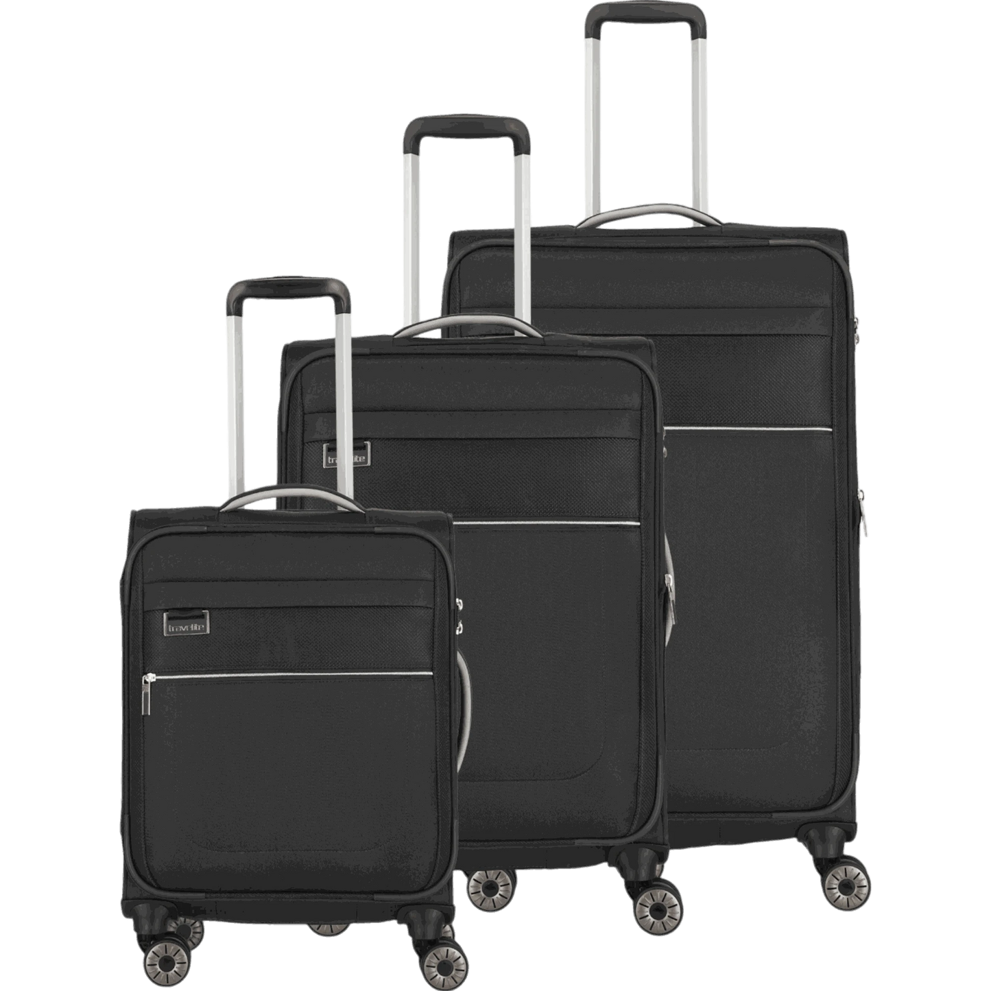 Travelite Miigo 4-Rollen Kofferset 3tlg. L/M/S -Nachtschwarz