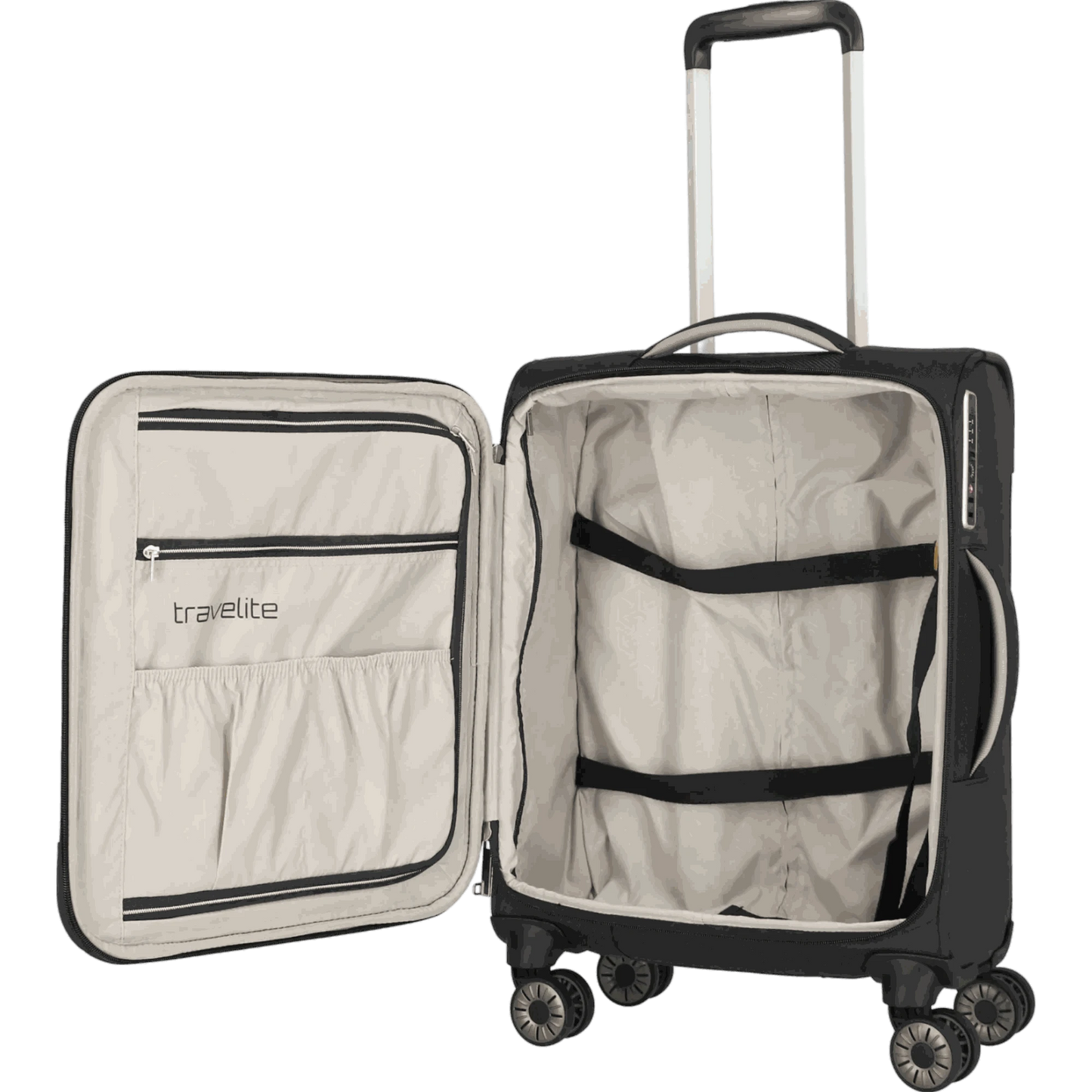 Travelite Miigo 4-Rollen-Bordtrolley S 55 cm -Nachtschwarz KOFFER-PLUS.COM