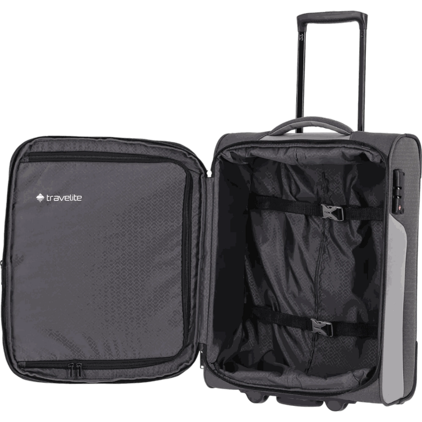 Travelite Viia 2-Rollen-Kabinentrolley S 55 cm -Schiefer KOFFER-PLUS.COM