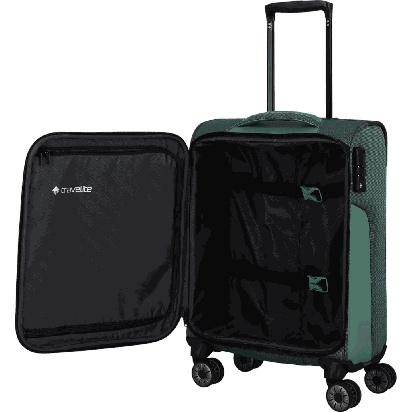 Travelite Viia 4-Rollen Handgepäck Trolley S 55 cm -Eukalyptus KOFFER-PLUS.COM