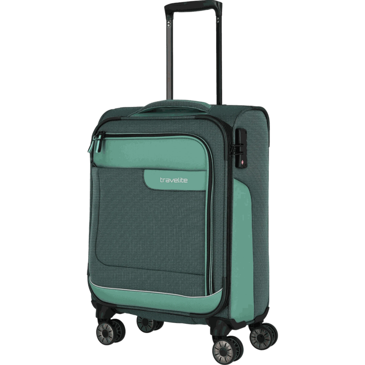 Travelite Viia 4-Rollen Handgepäck Trolley S 55 cm -Eukalyptus KOFFER-PLUS.COM