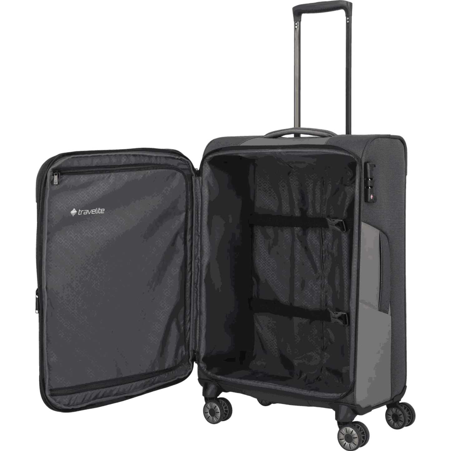 Travelite Viia 4-Rollen-Trolley M 67 cm -Schiefer KOFFER-PLUS.COM