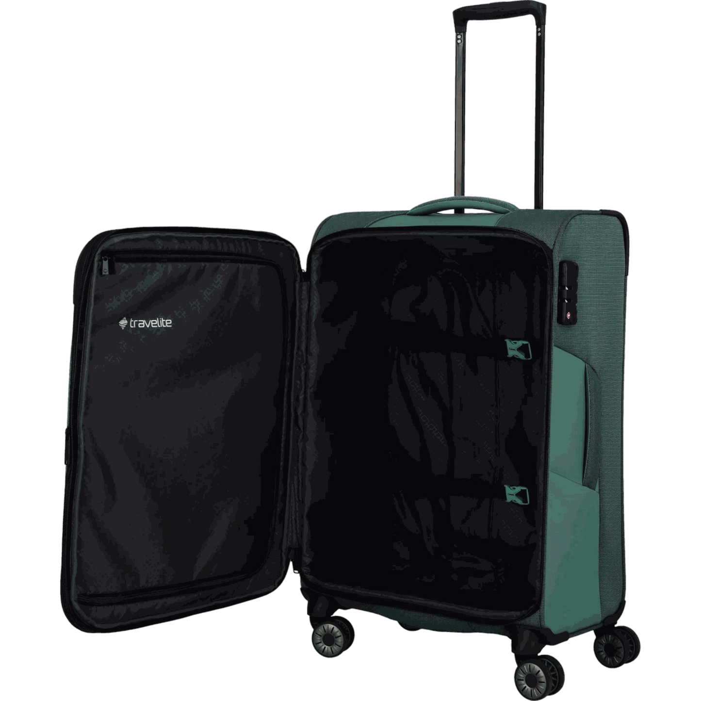 Travelite Viia 4-Rollen-Trolley M 67 cm -Eukalyptus KOFFER-PLUS.COM