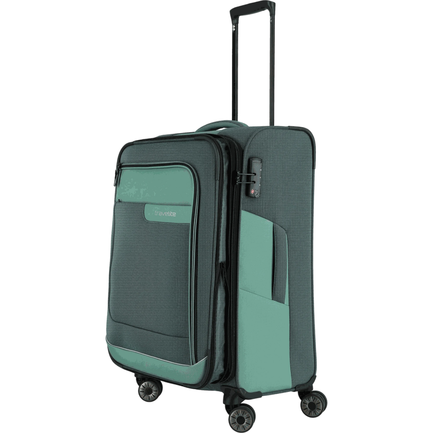 Travelite Viia 4-Rollen-Trolley M 67 cm -Eukalyptus KOFFER-PLUS.COM