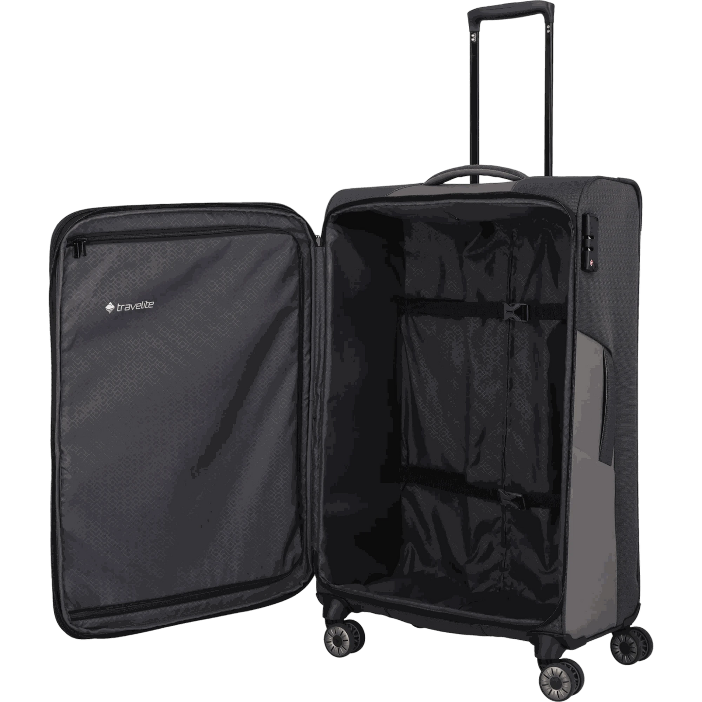Travelite Viia 4-Rollen-Trolley L 77 cm -Schiefer KOFFER-PLUS.COM