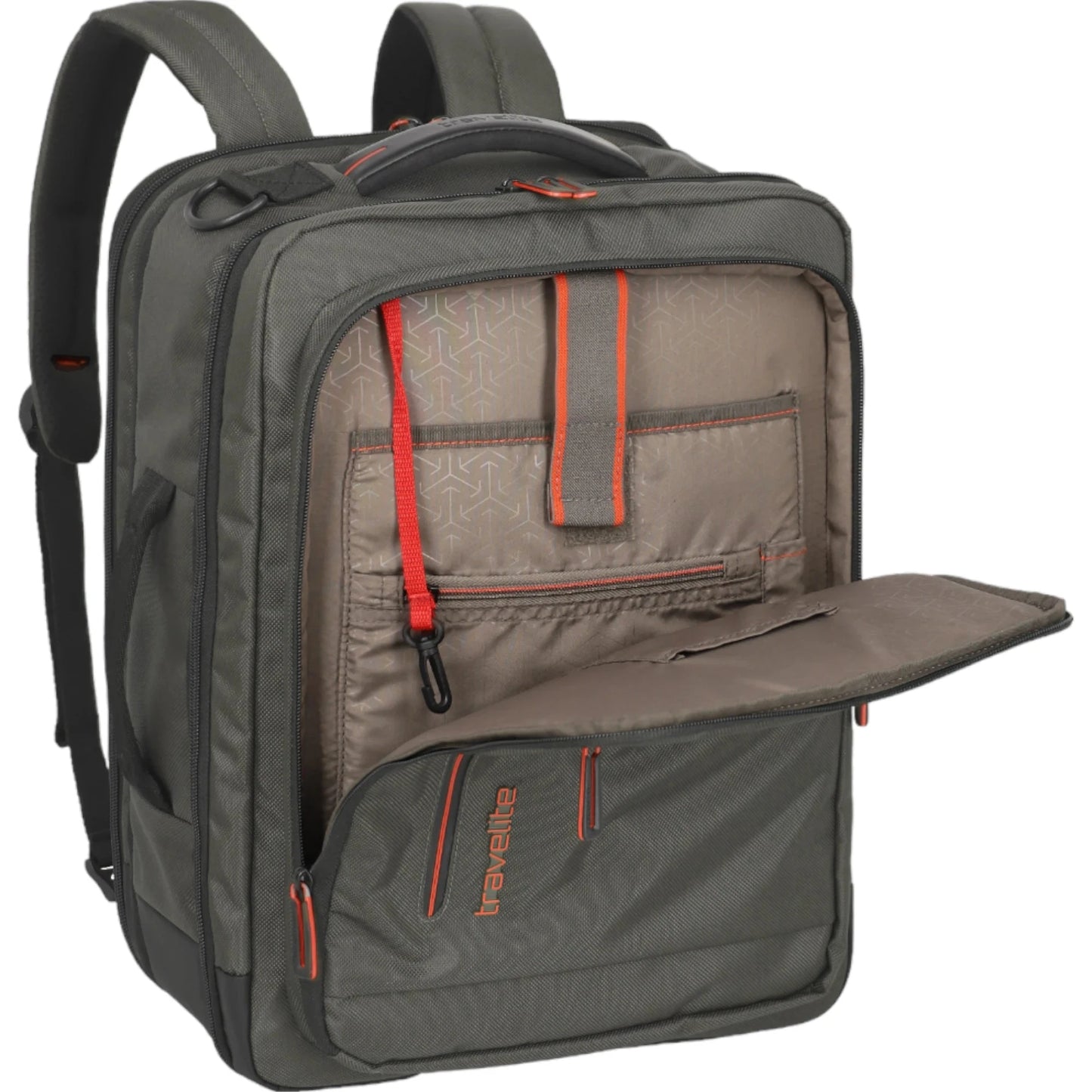 Travelite Crosslite Bordtasche mit Rucksackfunktion 43 cm -Oliv KOFFER-PLUS.COM