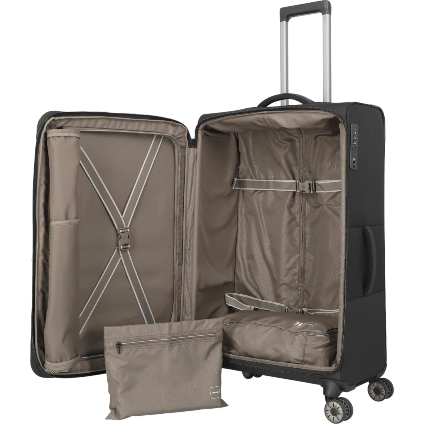 Travelite Crosslite 4-Rollen-Trolley L 77 cm -Schwarz KOFFER-PLUS.COM