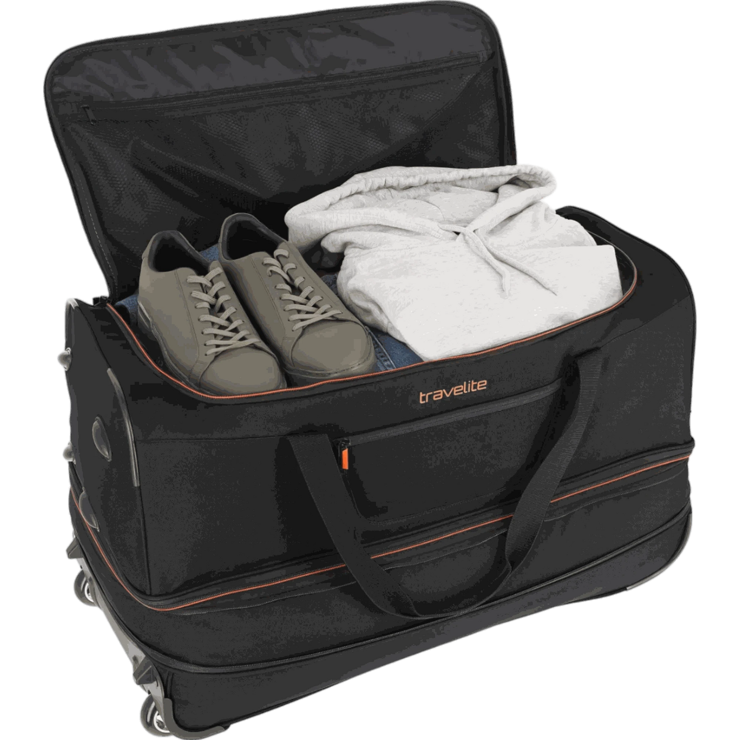 Travelite Basics Rollenreisetasche 70 cm -Schwarz KOFFER-PLUS.COM
