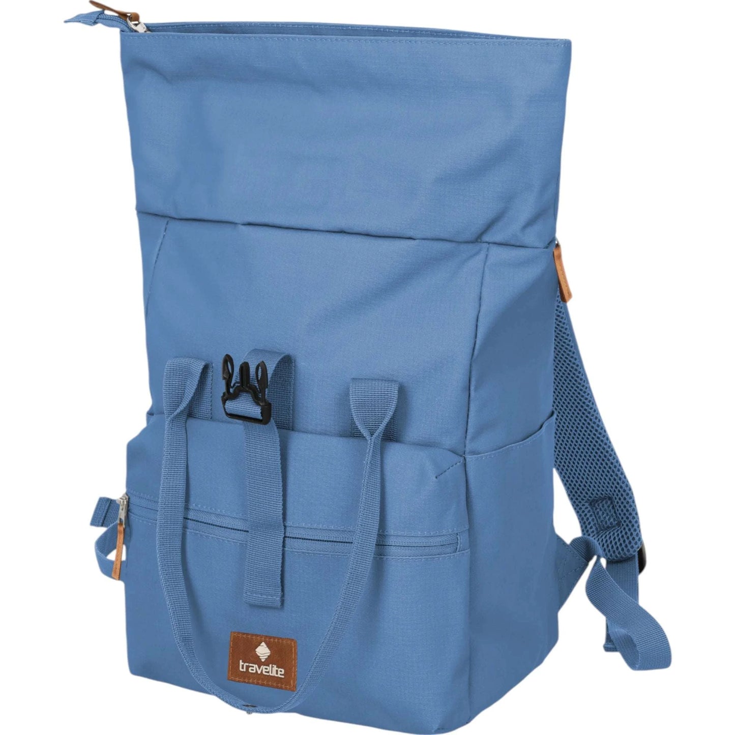 Travelite Basics Short Handle Rolltop-Rucksack 37 cm -Denim KOFFER-PLUS.COM