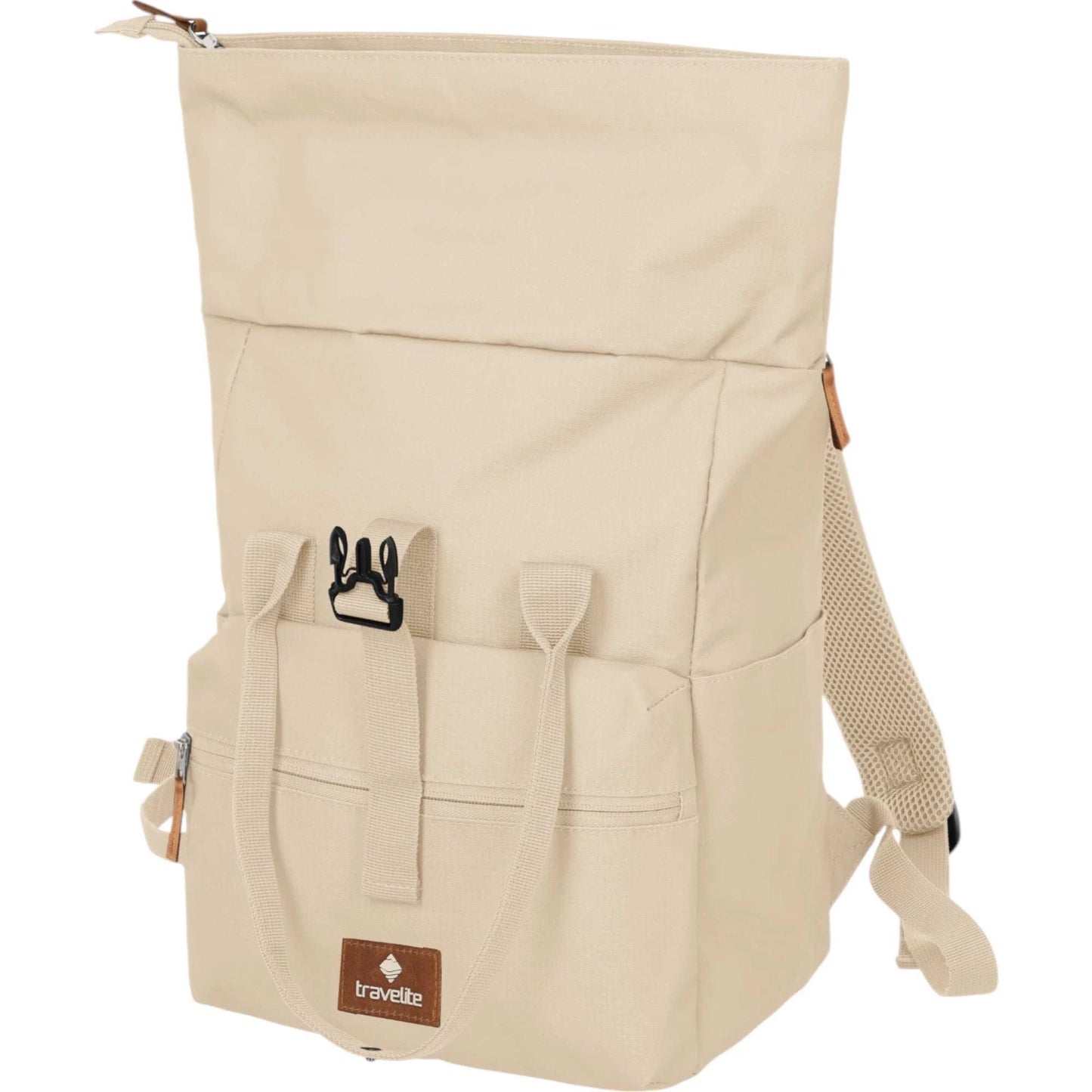 Travelite Basics Short Handle Rolltop-Rucksack 37 cm -Off-White KOFFER-PLUS.COM