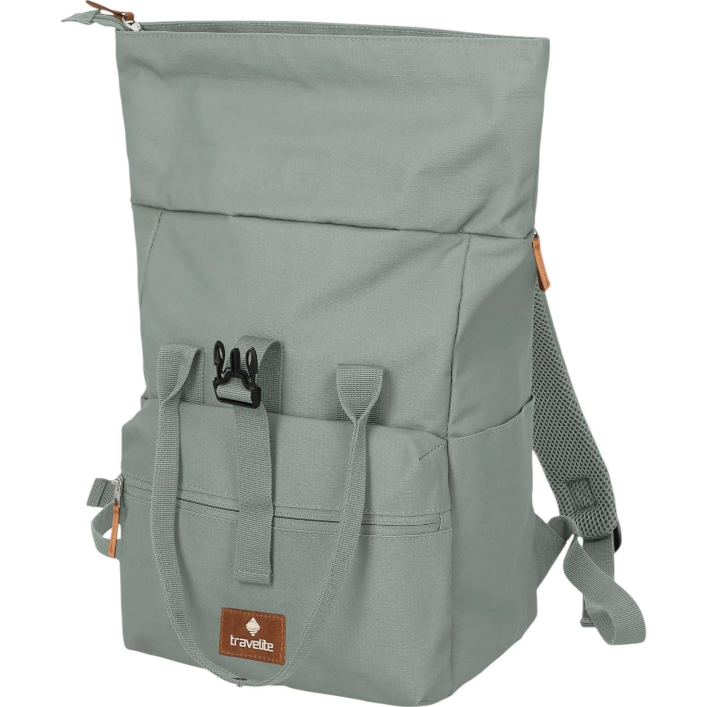 Travelite Basics Short Handle Rolltop-Rucksack 37 cm -Mint KOFFER-PLUS.COM