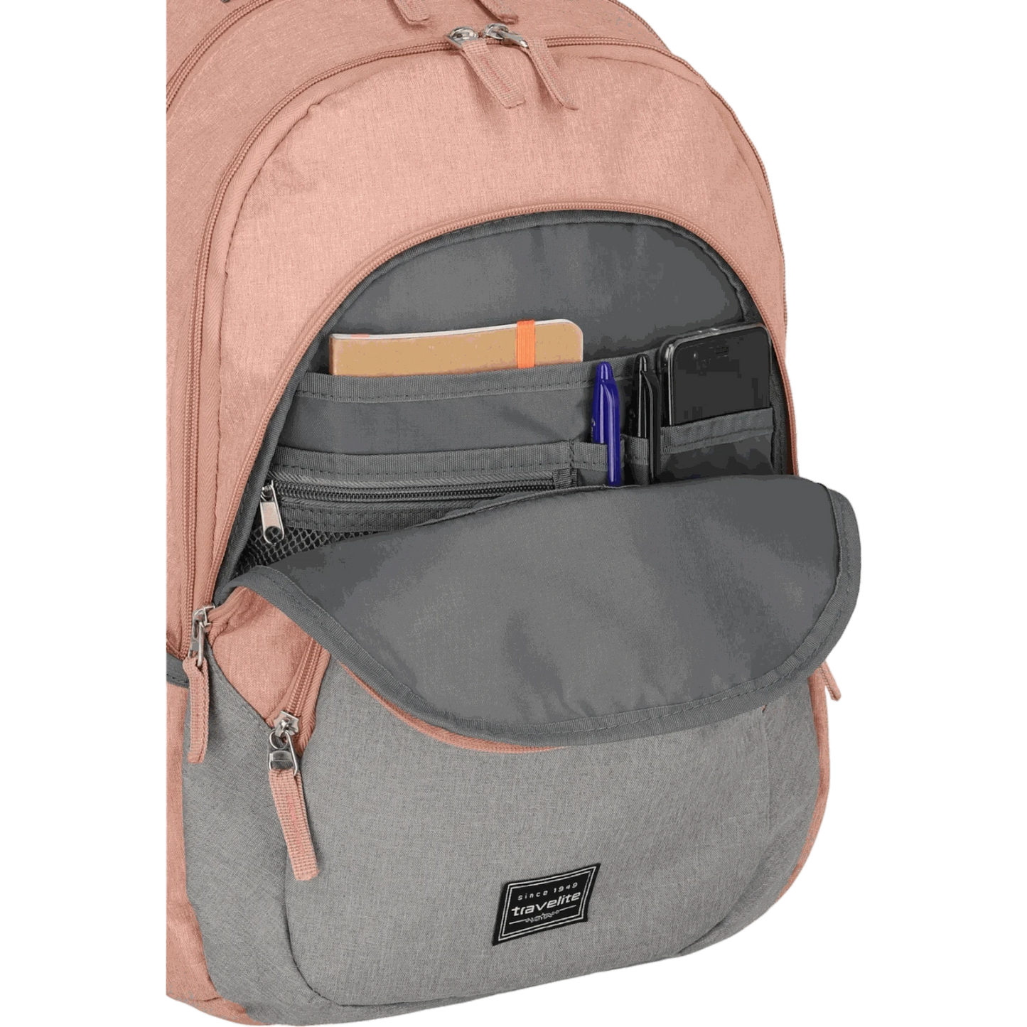 Travelite Basics Freizeit Rucksack 45 cm -Rosa/Grau KOFFER-PLUS.COM