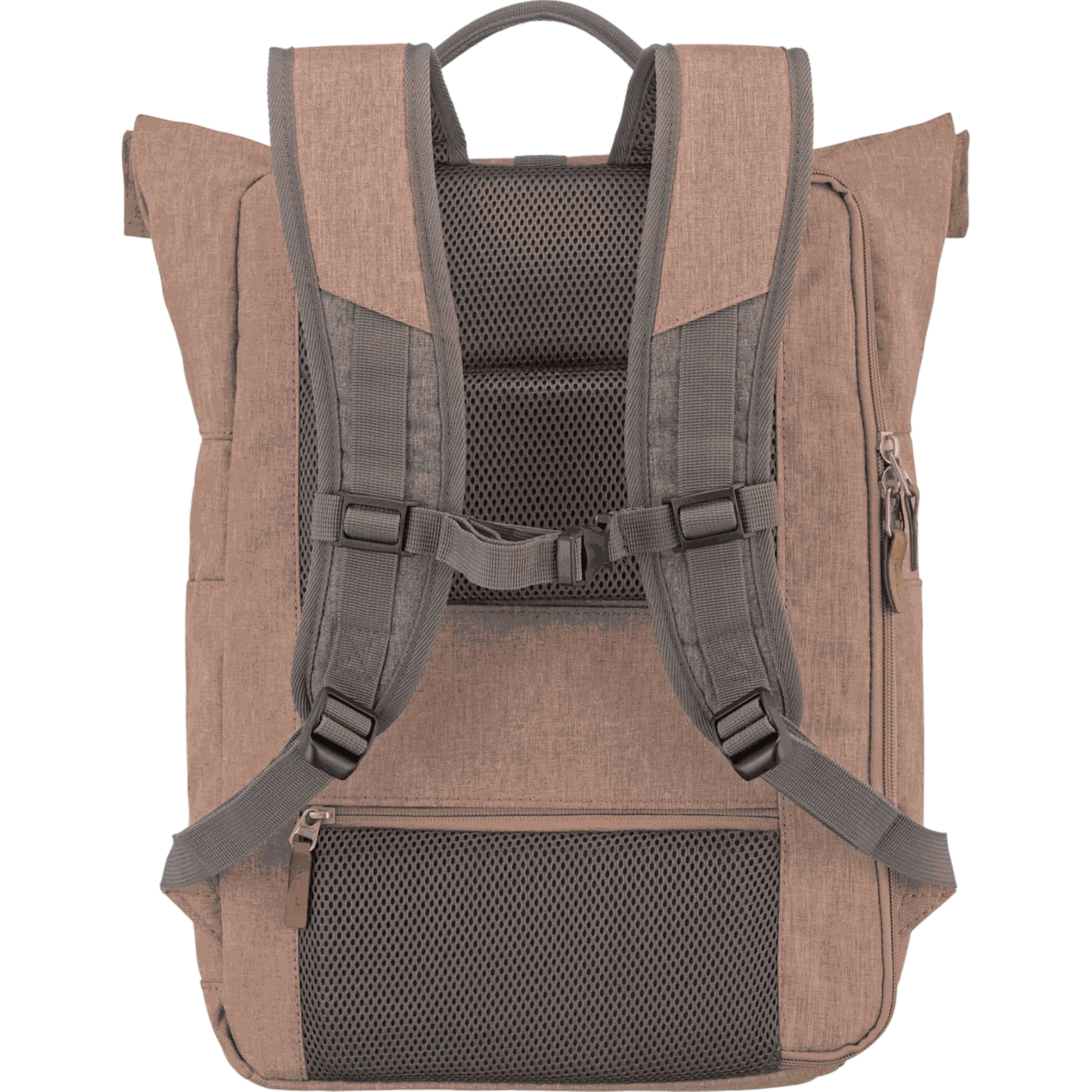 Travelite Basics Rolltop-Rucksack 60 cm -Rosa/Grau KOFFER-PLUS.COM