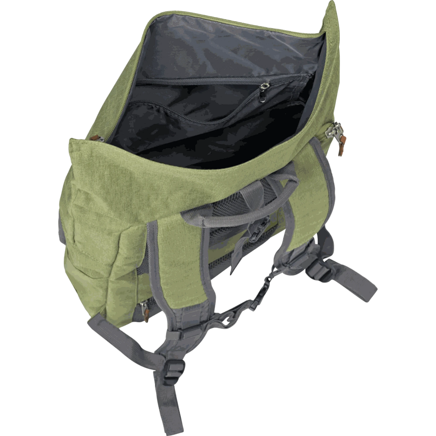 Travelite Basics Rolltop-Rucksack 60 cm -Grün/Grau KOFFER-PLUS.COM