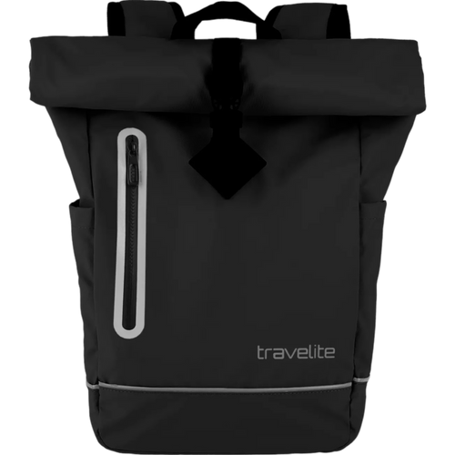 Travelite Basics Rollup Rucksack aus Plane 48 cm -Schwarz