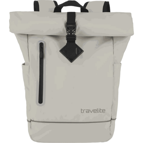 Travelite Basics Rollup Rucksack aus Plane 48 cm -Elfenbein