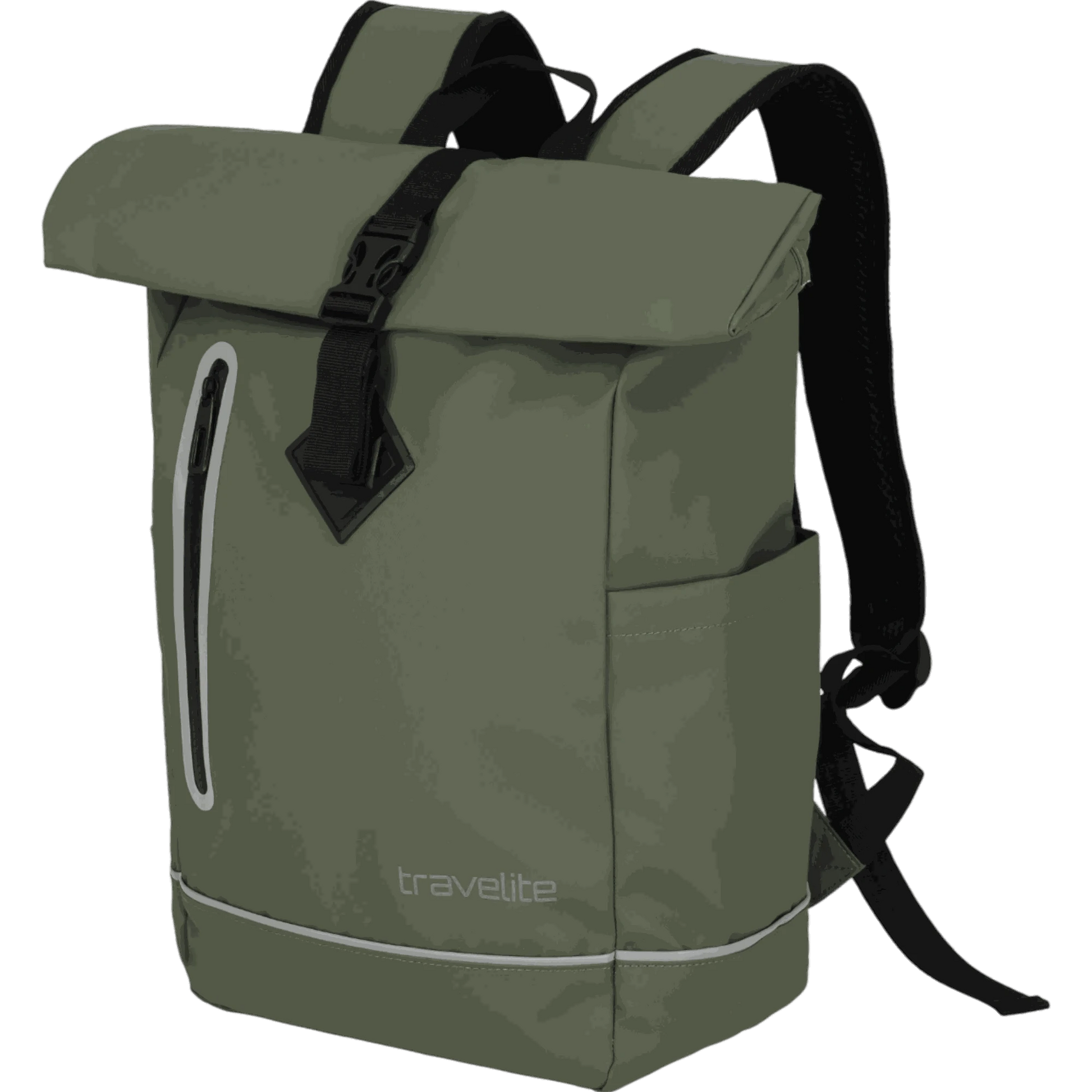 Travelite Basics Rollup Rucksack aus Plane 48 cm -Olive KOFFER-PLUS.COM