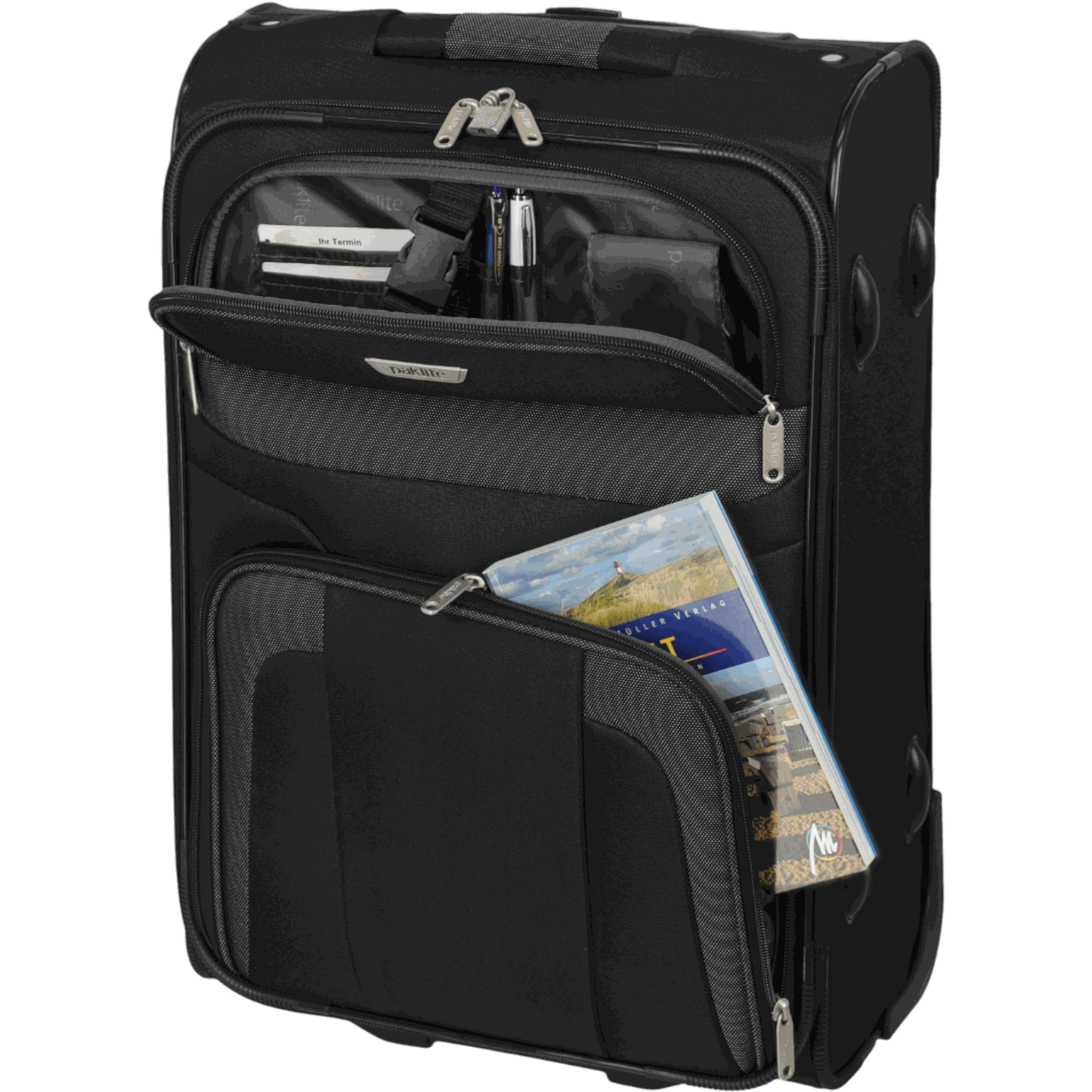 paklite Orlando 2-Rad-Bordtrolley S 53 cm -Schwarz KOFFER-PLUS.COM