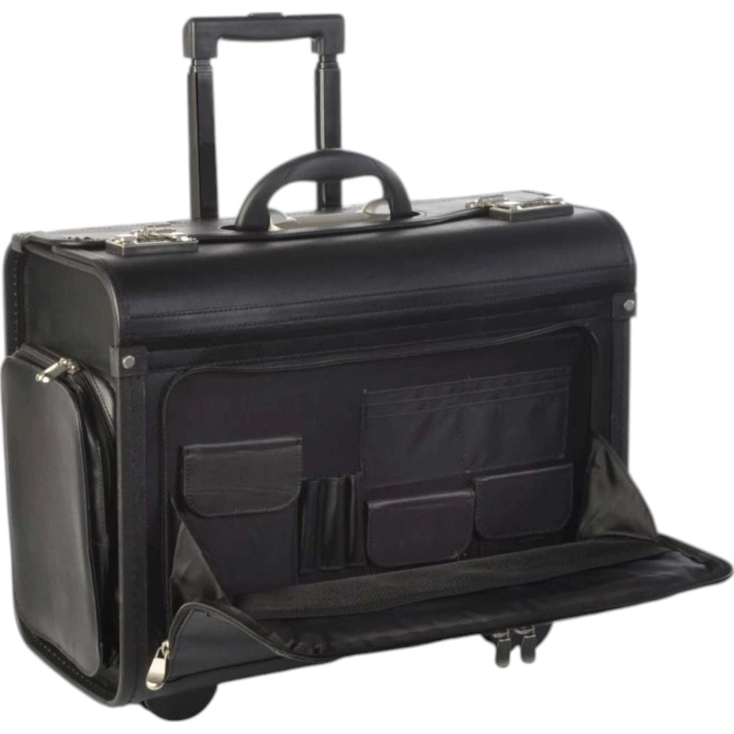 Dermata Pilotenkoffer auf Rollen 48 cm -schwarz KOFFER-PLUS.COM