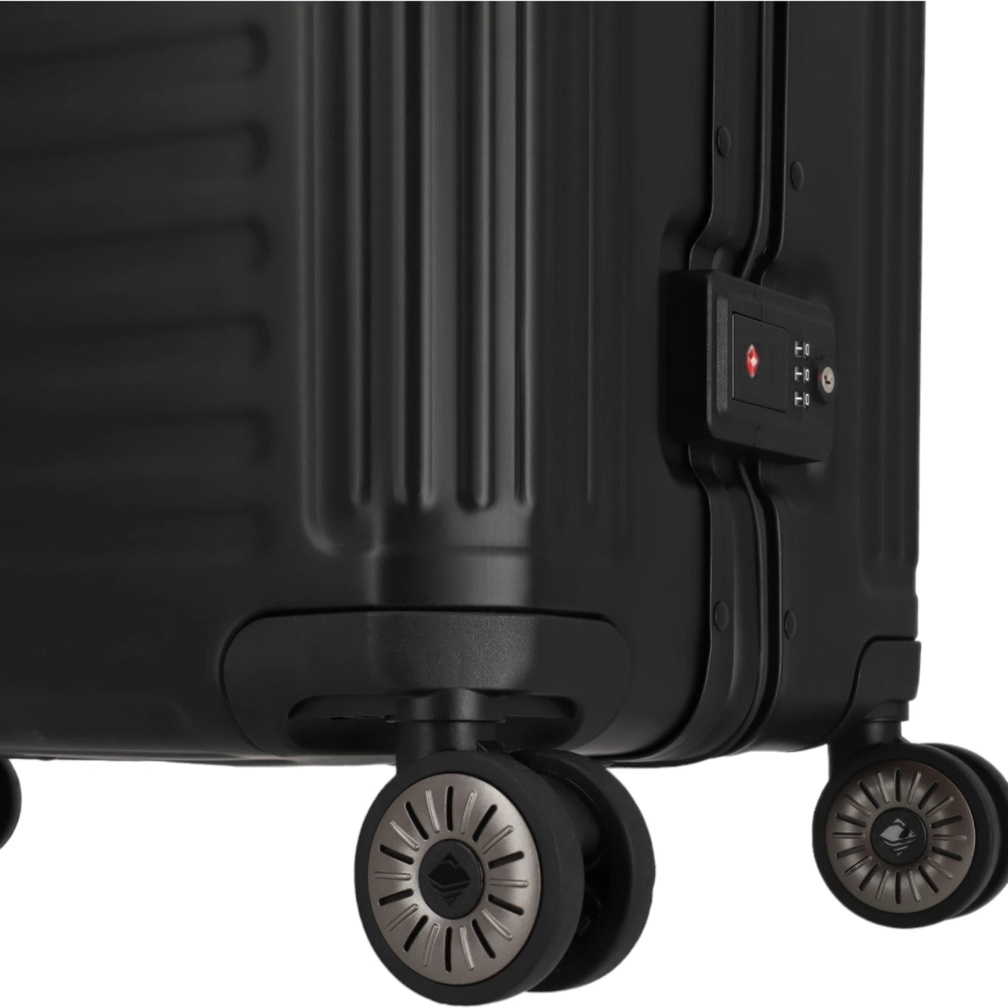 Travelite Next  4-Rollen-Bordtrolley aus Aluminium mit Vortasche 55 cm KOFFER-PLUS.COM