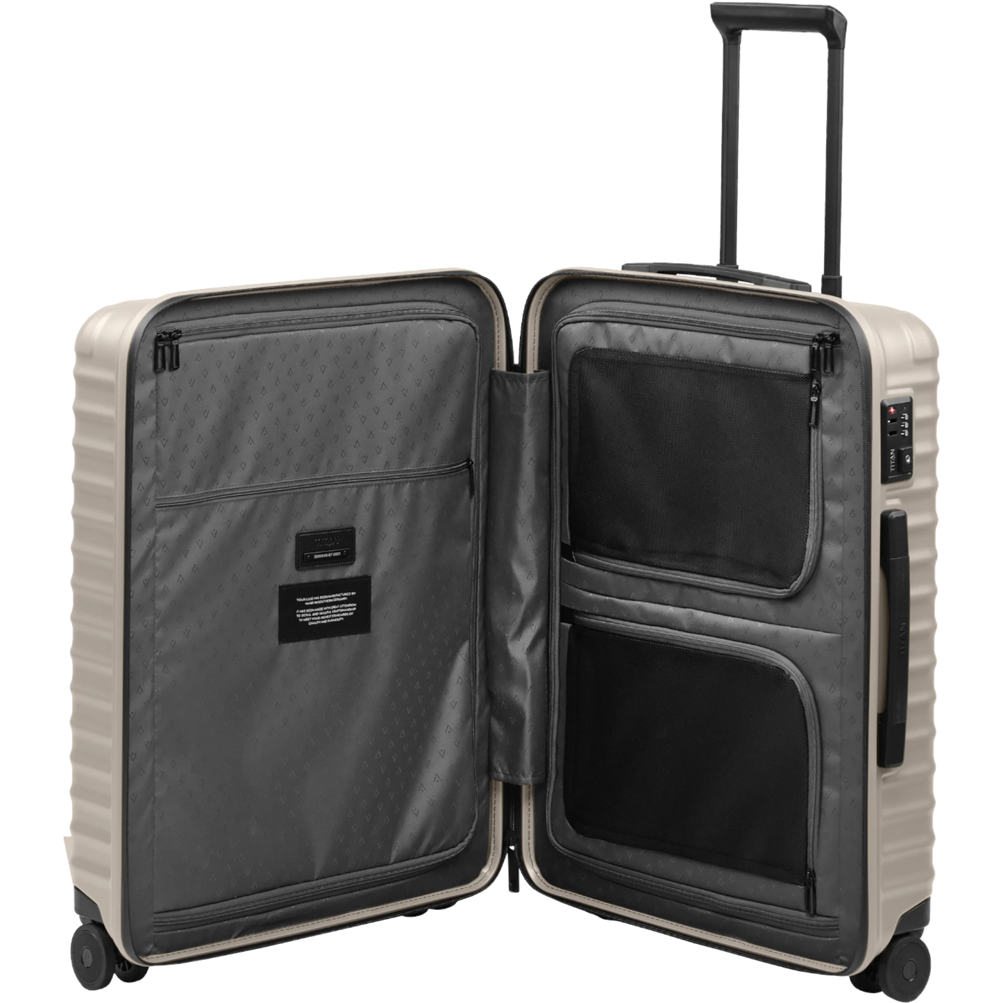 TITAN UPGRADE 4-Rad-Trolley M 65 cm -Moonstone Grey KOFFER-PLUS.COM