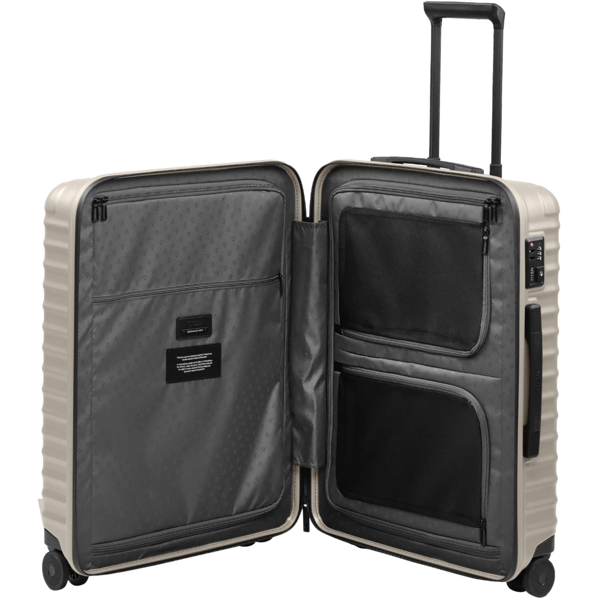 TITAN UPGRADE 4-Rad-Trolley M 65 cm -Moonstone Grey KOFFER-PLUS.COM