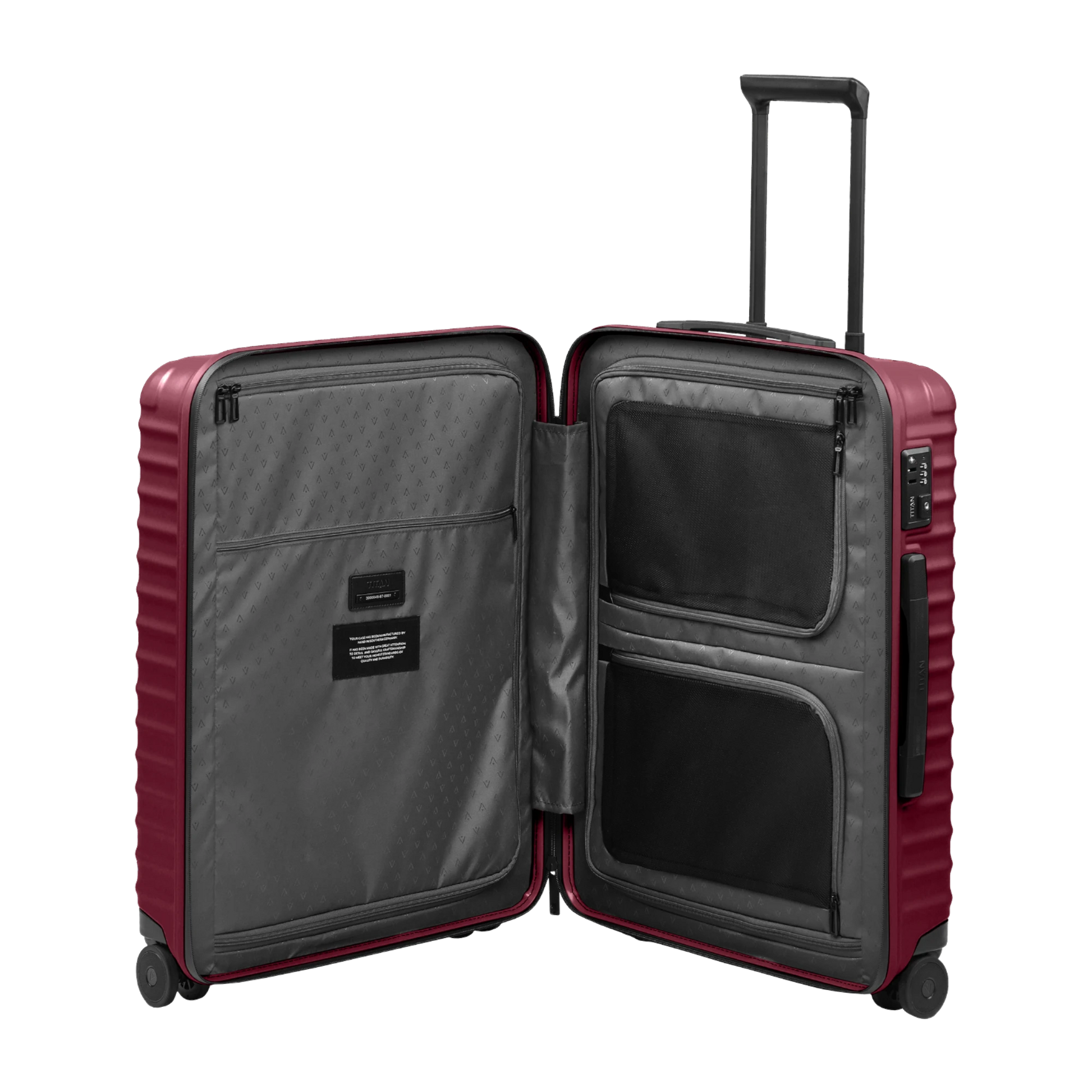 TITAN UPGRADE 4-Rad-Trolley M 65 cm -Emberwood Red KOFFER-PLUS.COM