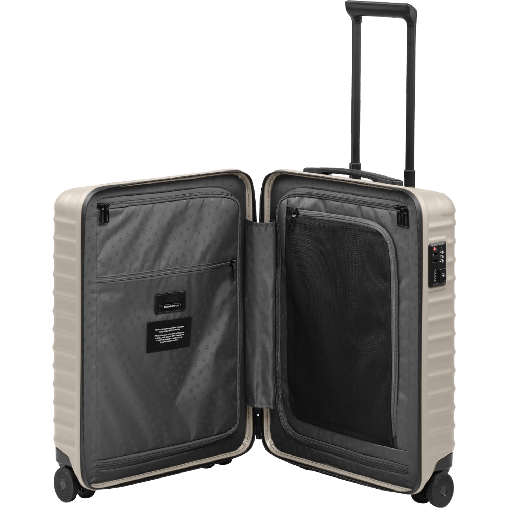 TITAN UPGRADE 4-Rad-Bordtrolley S+ 55 cm -Moonstone Grey KOFFER-PLUS.COM