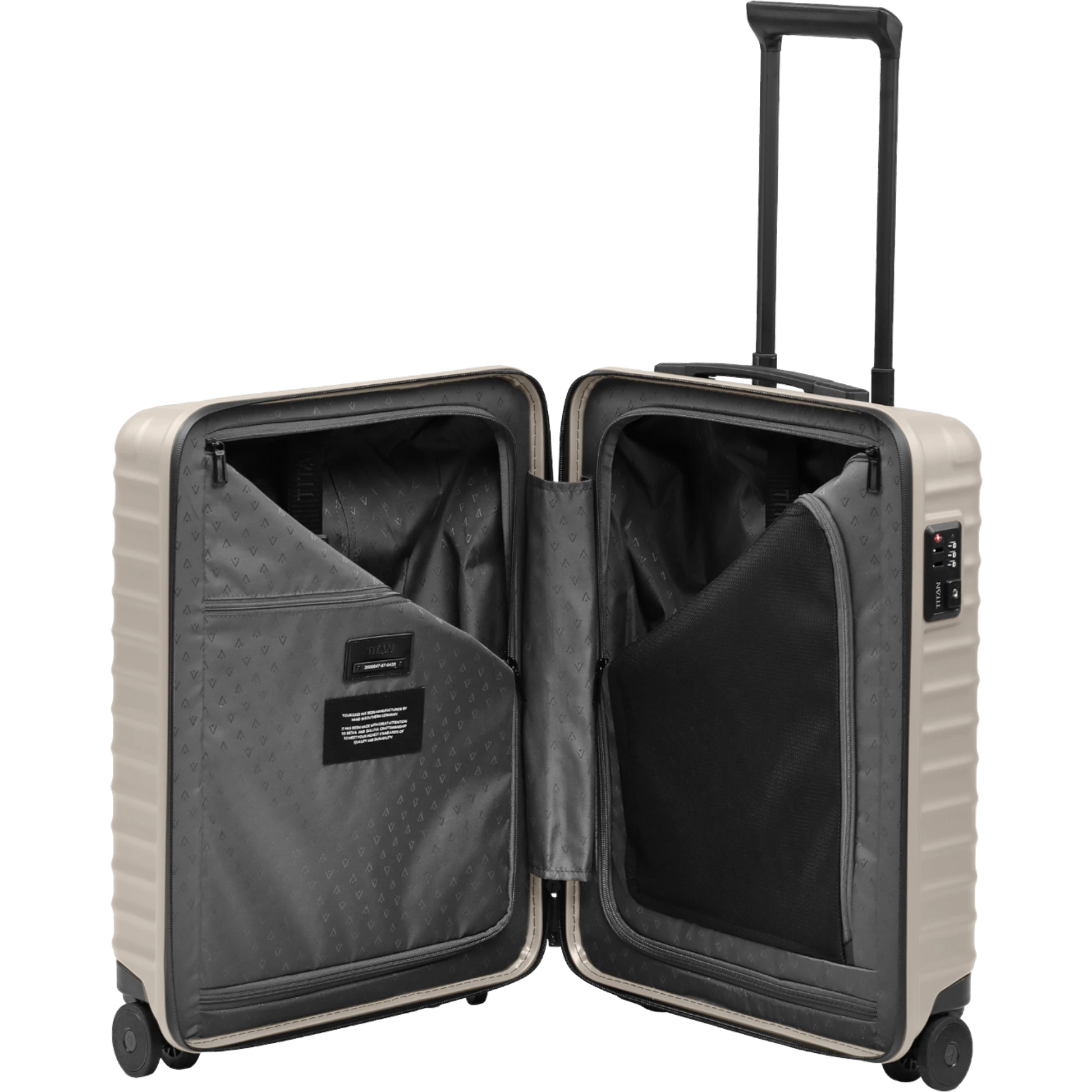 TITAN UPGRADE 4-Rad-Bordtrolley S+ 55 cm -Moonstone Grey KOFFER-PLUS.COM