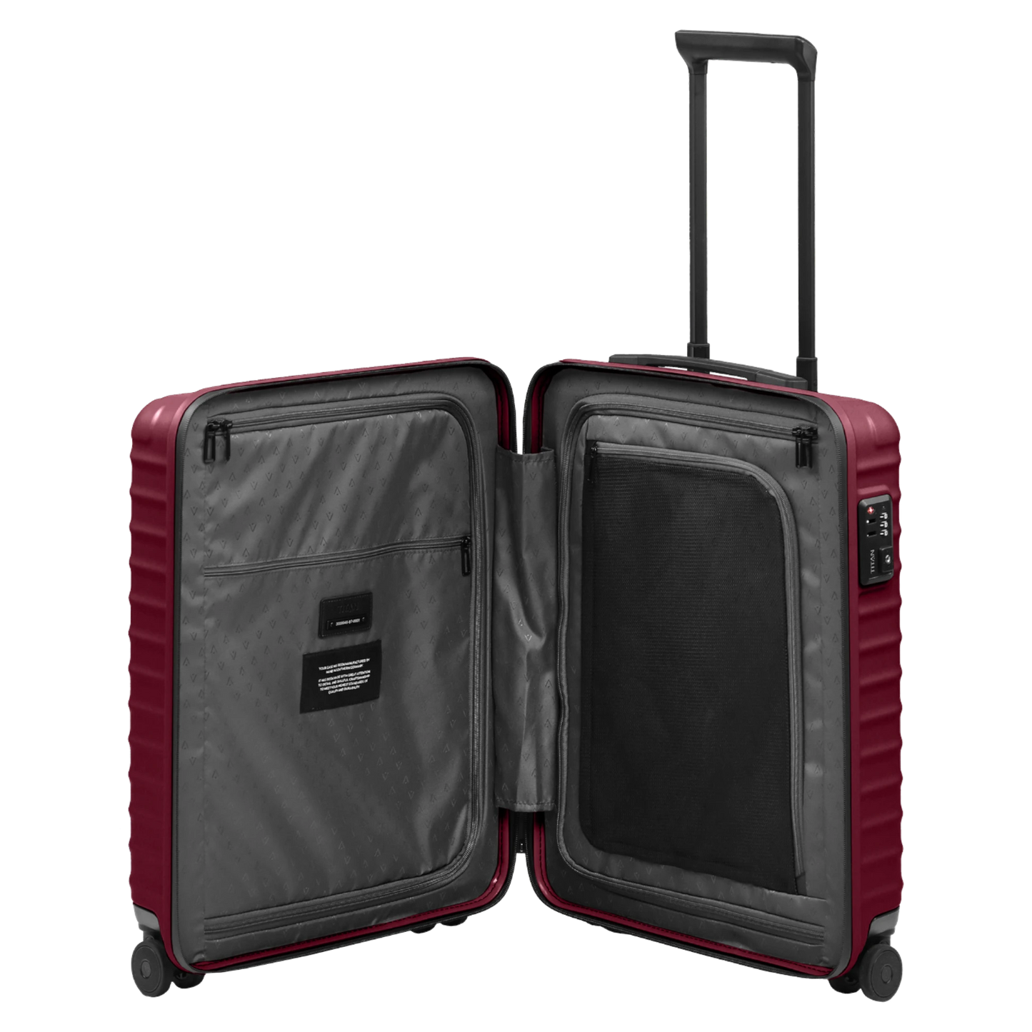TITAN UPGRADE 4-Rad-Kabinentrolley S 55 cm -Emberwood Red KOFFER-PLUS.COM