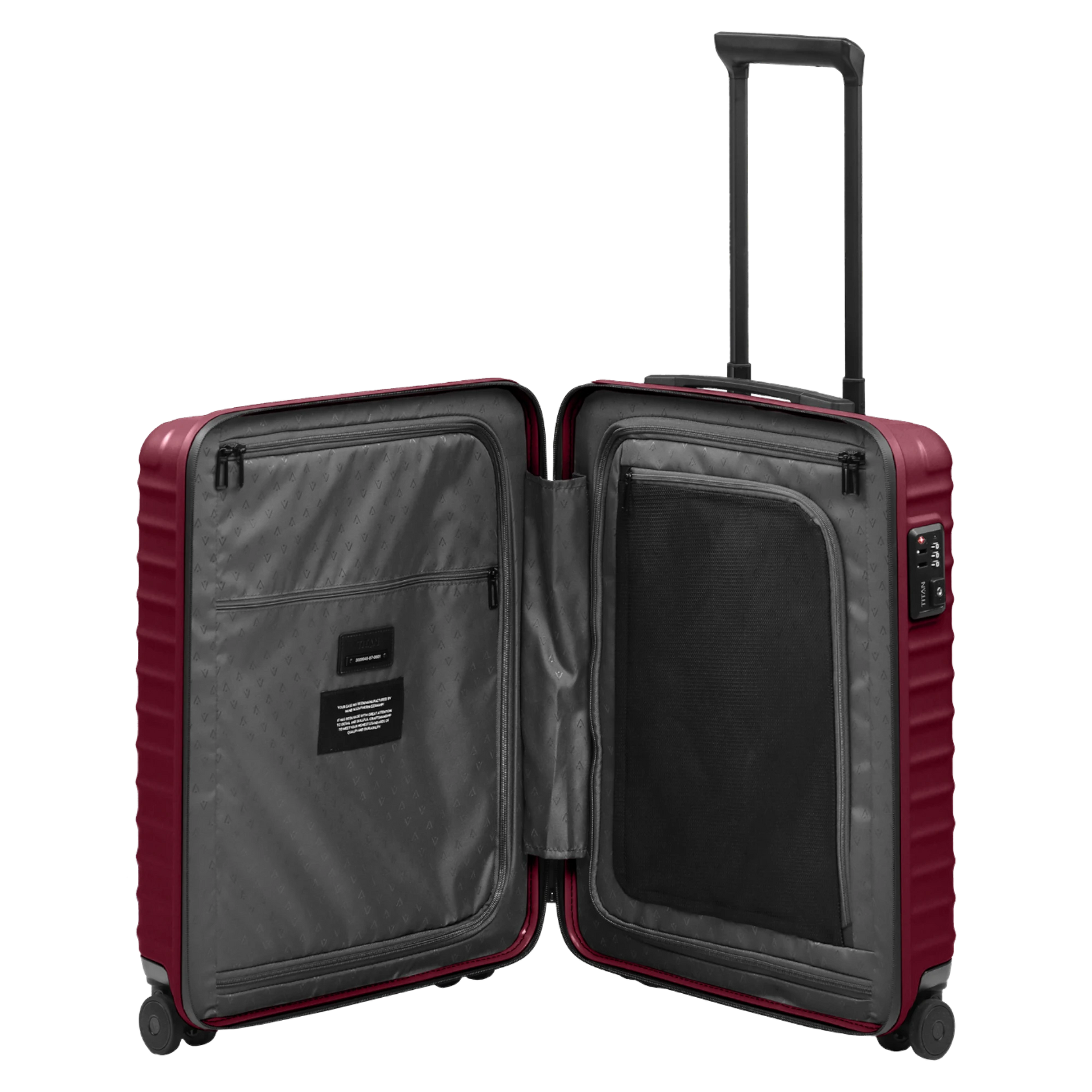 TITAN UPGRADE 4-Rad-Kabinentrolley S 55 cm -Emberwood Red KOFFER-PLUS.COM