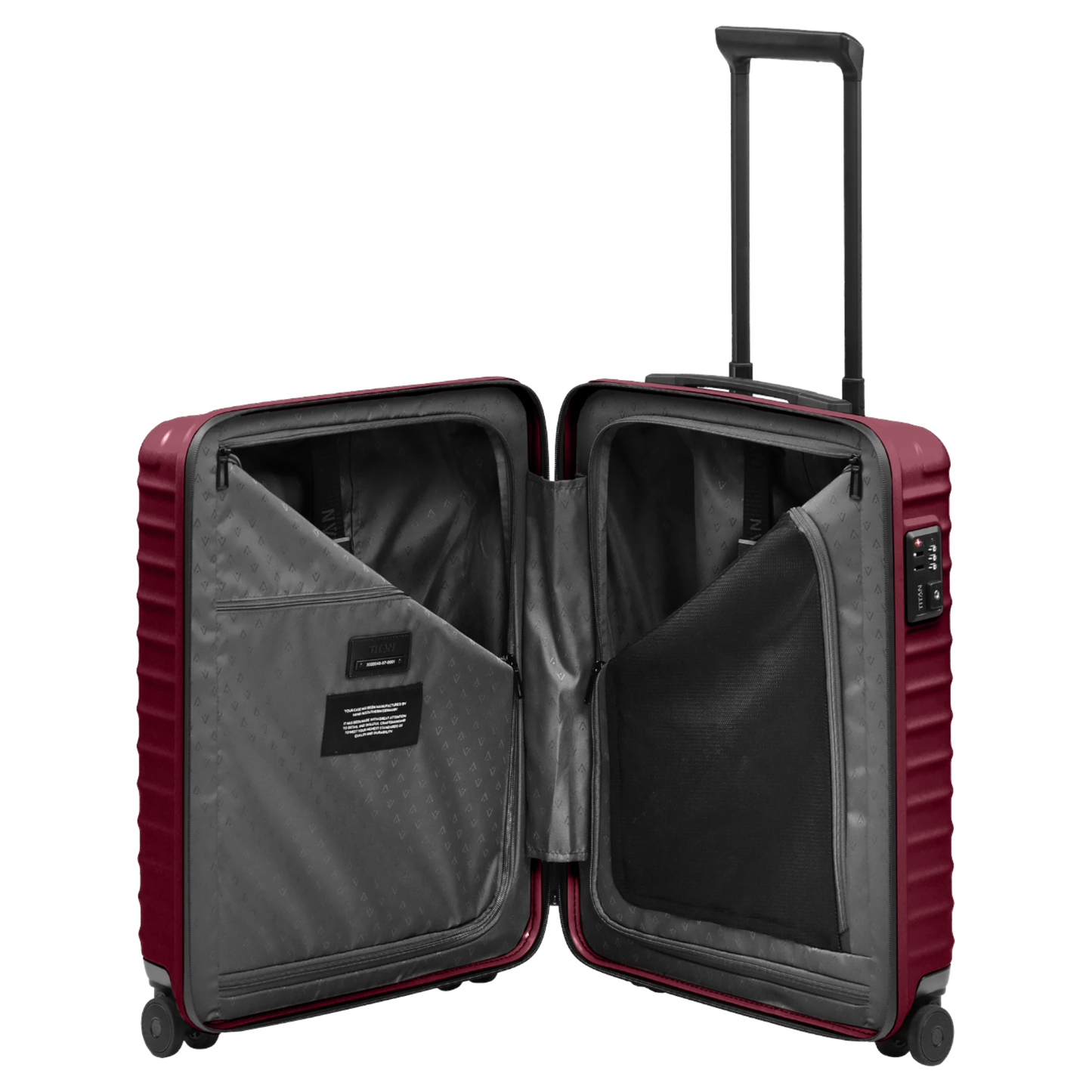 TITAN UPGRADE 4-Rad-Kabinentrolley S 55 cm -Emberwood Red KOFFER-PLUS.COM