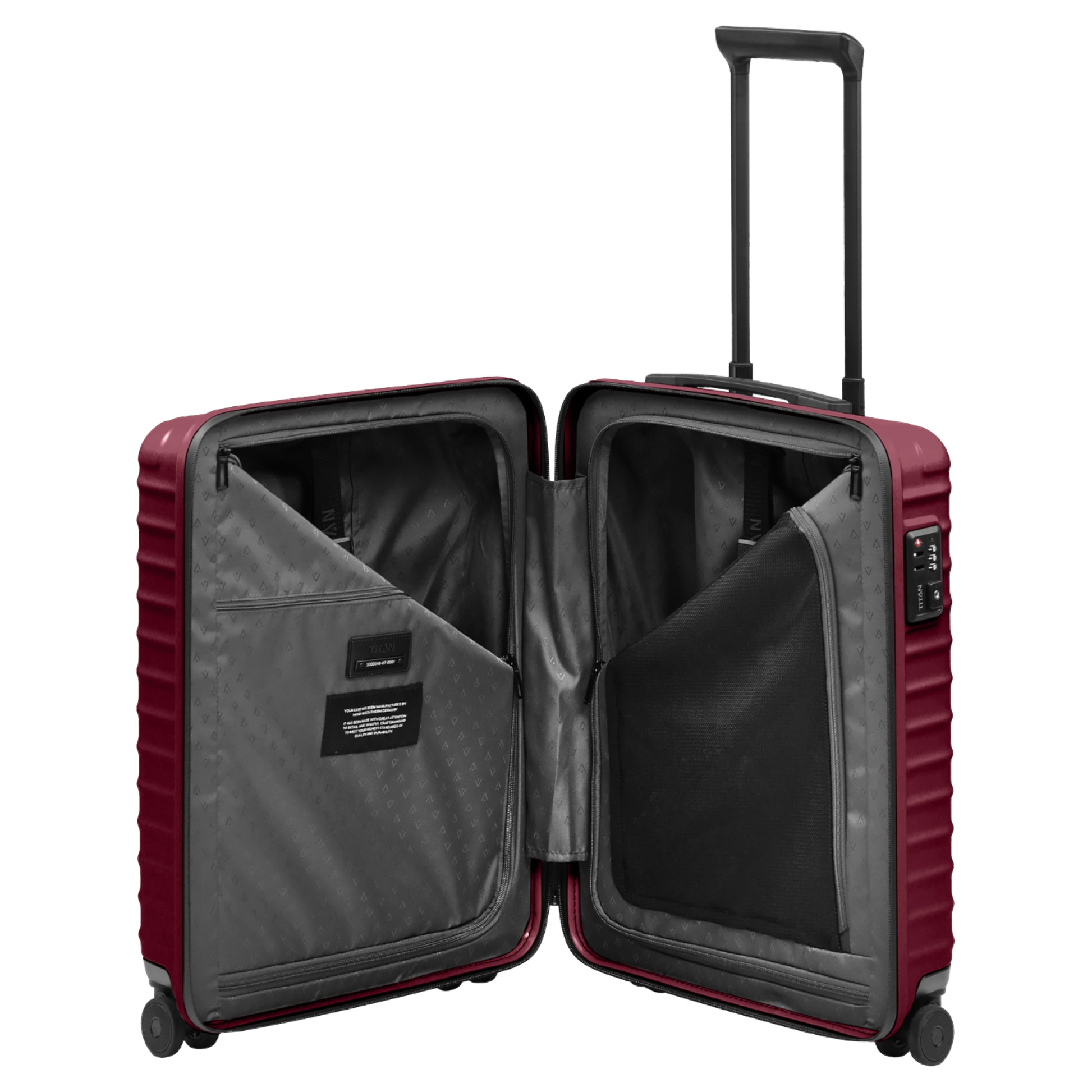 TITAN UPGRADE 4-Rad-Kabinentrolley S 55 cm -Emberwood Red KOFFER-PLUS.COM