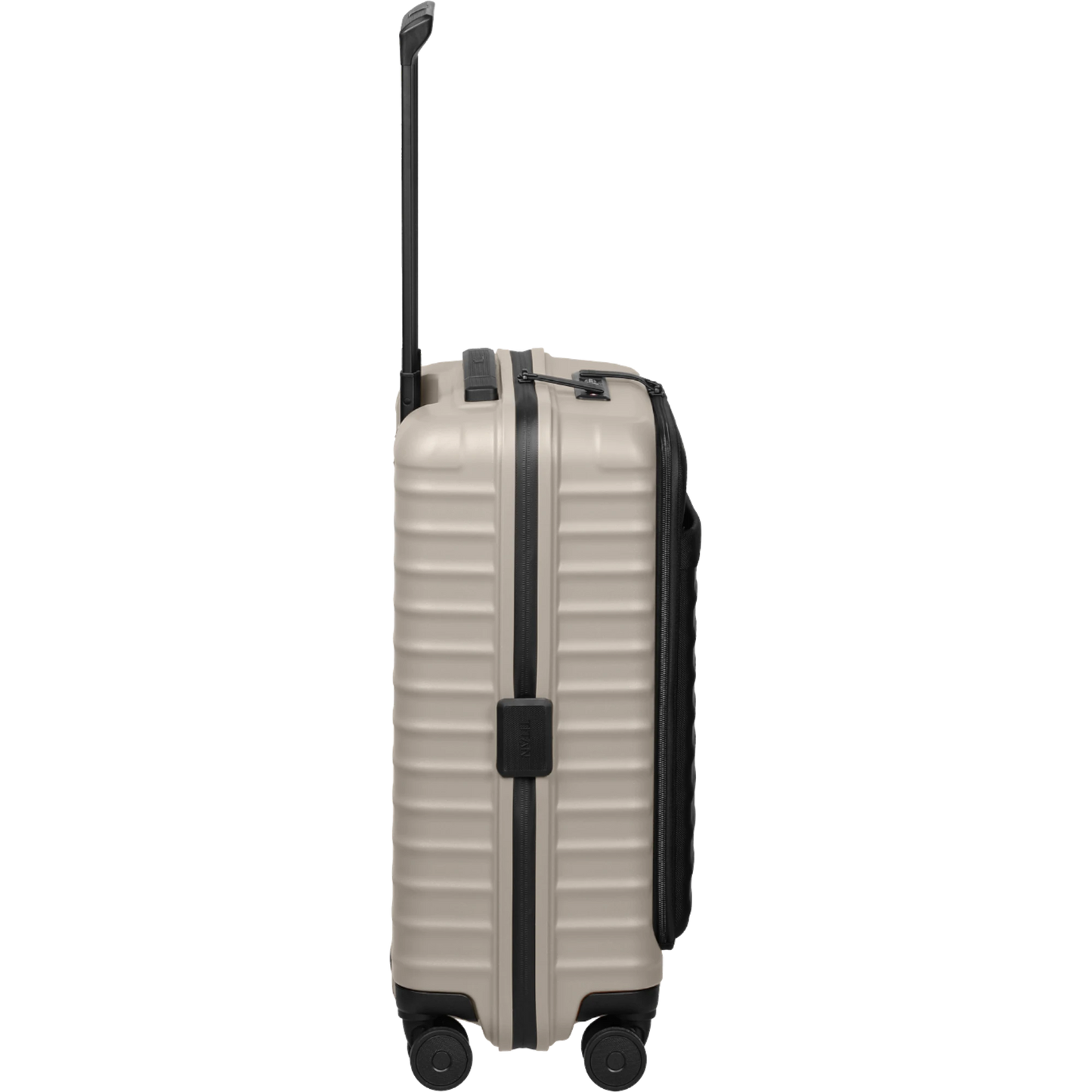 TITAN UPGRADE 4-Rad-Bordtrolley S+ mit Vortasche 55 cm -Moonstone Grey KOFFER-PLUS.COM