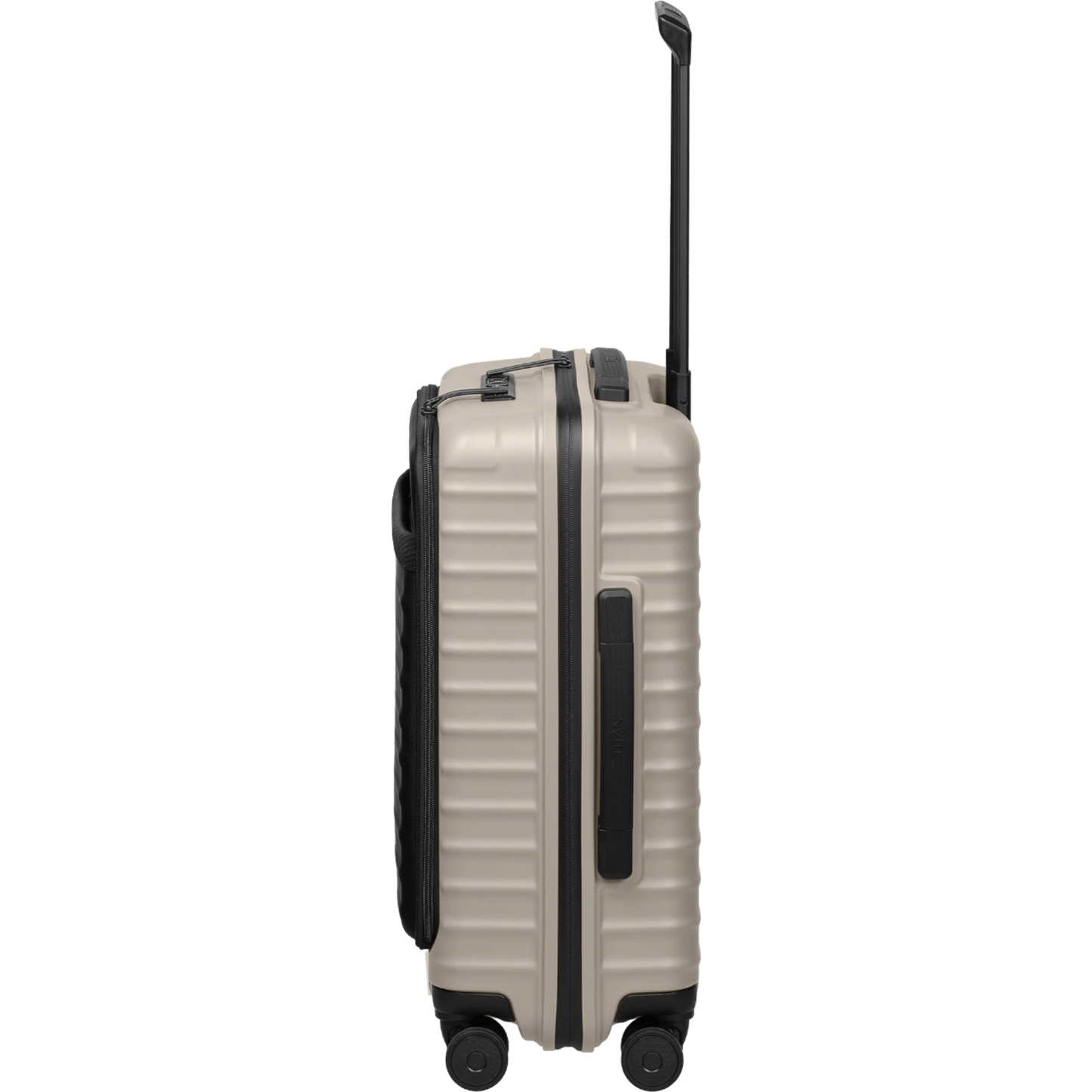 TITAN UPGRADE 4-Rad-Bordtrolley S+ mit Vortasche 55 cm -Moonstone Grey KOFFER-PLUS.COM