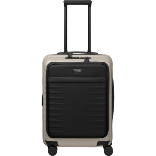 TITAN UPGRADE 4-Rad-Bordtrolley S+ mit Vortasche 55 cm -Moonstone Grey