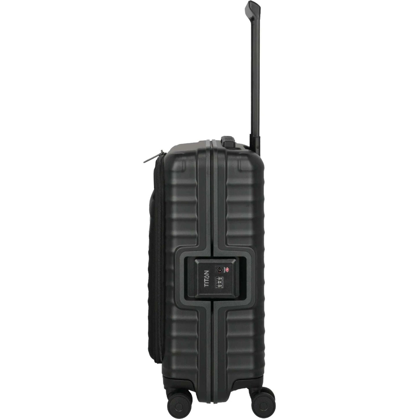 TITAN OVERSEAS 4-Rad-Bordtrolley S+ mit Vortasche 55 cm -Nightshade black KOFFER-PLUS.COM