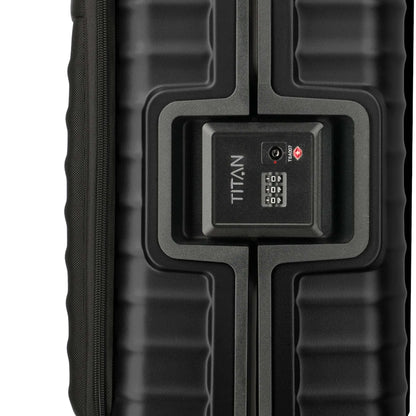 TITAN OVERSEAS 4-Rad-Bordtrolley S+ mit Vortasche 55 cm -Nightshade black KOFFER-PLUS.COM