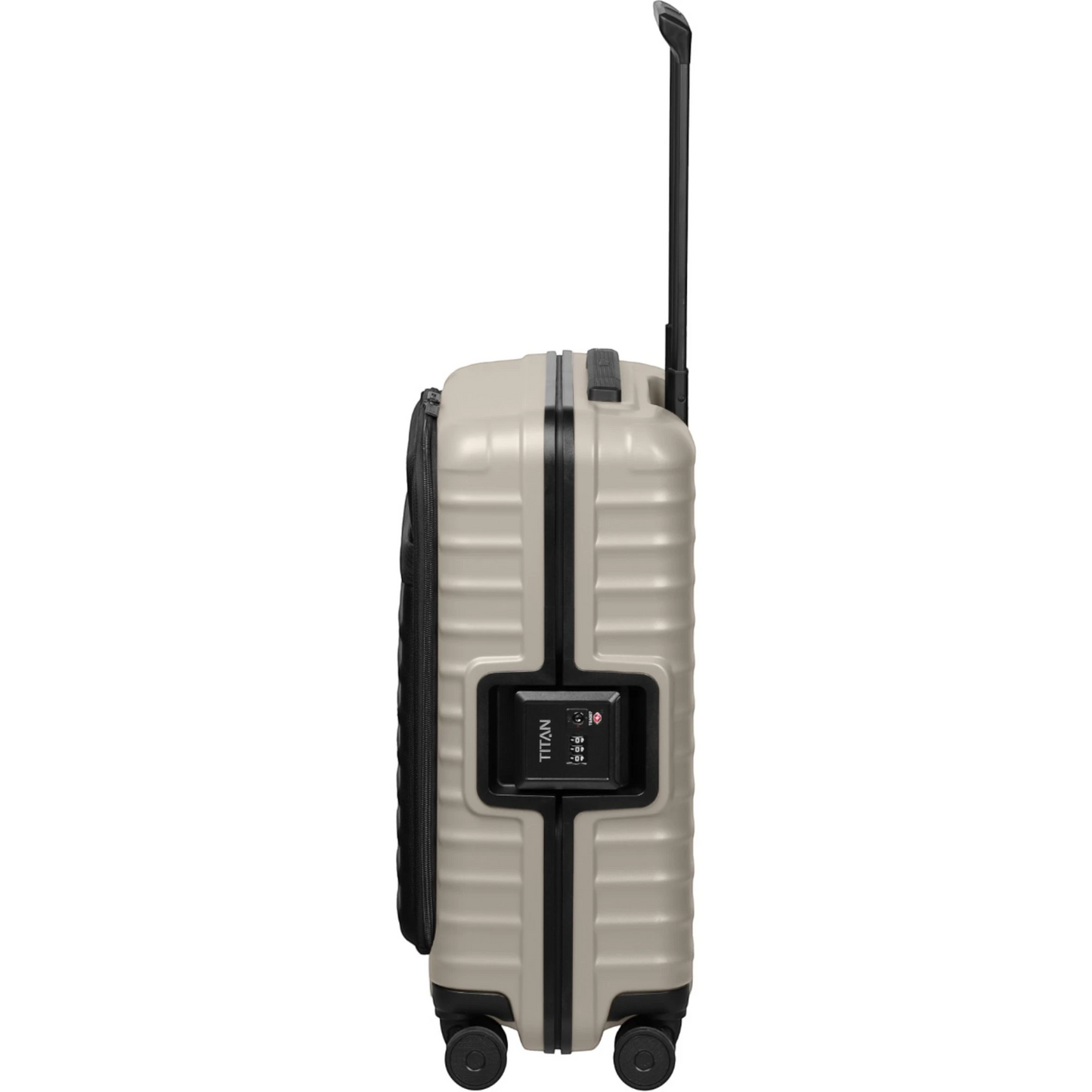 TITAN OVERSEAS 4-Rad-Bordtrolley S+ mit Vortasche 55 cm -Moonstone Grey KOFFER-PLUS.COM