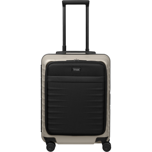 TITAN OVERSEAS 4-Rad-Bordtrolley S+ mit Vortasche 55 cm -Moonstone Grey