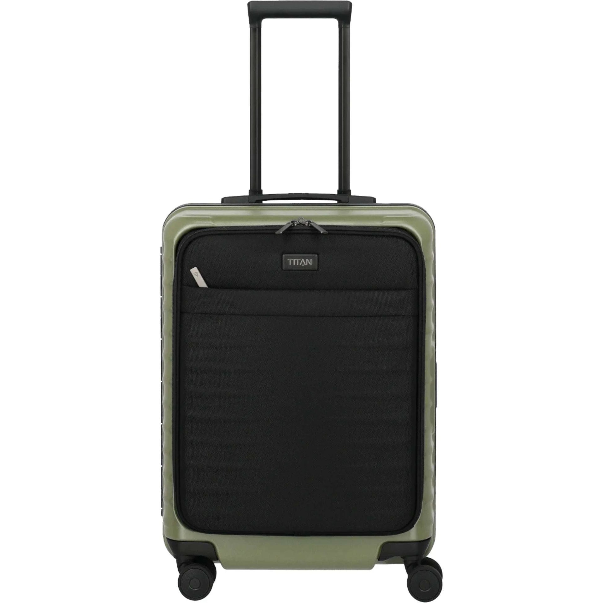 TITAN OVERSEAS 4-Rad-Bordtrolley S+ mit Vortasche 55 cm -Forest Green KOFFER-PLUS.COM