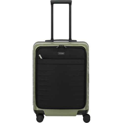 TITAN OVERSEAS 4-Rad-Bordtrolley S+ mit Vortasche 55 cm -Forest Green