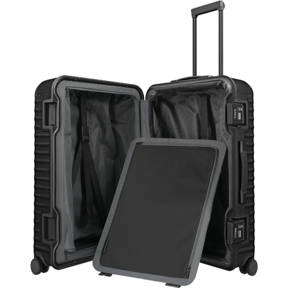 TITAN ETERNITY 4-Rollen-Trolley aus Aluminium L 75 cm -Black KOFFER-PLUS.COM